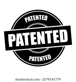 patented stamp sign symbol vector flat icon