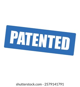 patented stamp sign symbol vector flat icon
