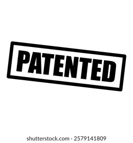 patented stamp sign symbol vector flat icon