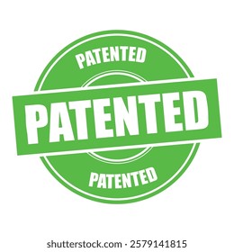 patented stamp sign symbol vector flat icon