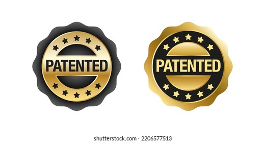 Patented Vector Round Icon Stamp Badge Stock Vector Royalty Free 2206577513 Shutterstock 2228