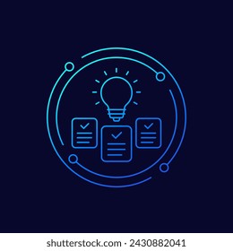icono de patentes en diseño lineal