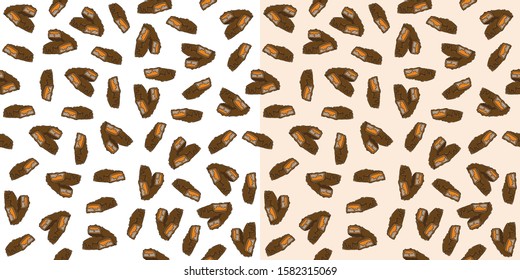 Patern of chocolate nougat, good for your design or print