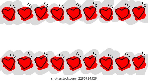 Patern and cute heart frames for valentine and wedding
