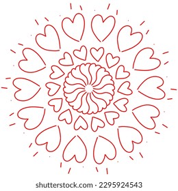 Patern and cute heart frames for valentine and wedding