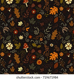 Patern doodle for the autumn theme
