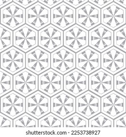 patern hexagonal orientalism style monochrome tone