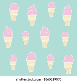 Patern of ice cream cone more smooth, good for your design or print