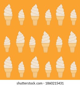 Patern of ice cream cone taste creamy, good for your design or print