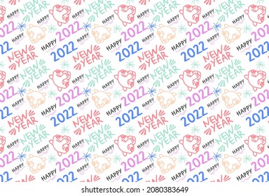 Patern New Year With Tiger Shio