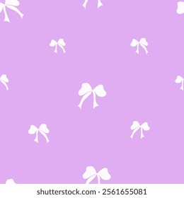 patern pink background with white bows