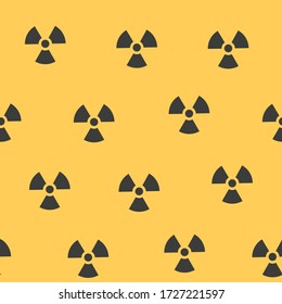 patern, radiation sign on brown background