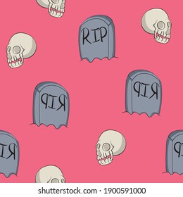 patern of skull cemetery, good for your design or print