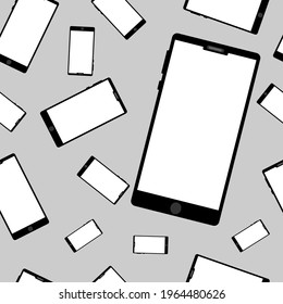 A patern smartphone on gray background for packaging reproduction