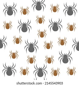 Patern spiders on a white background