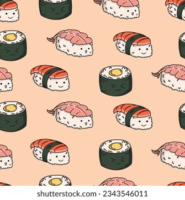 Patern Sushi Cute, good for your design or print