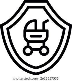 Paternity Leave Line Vector Icon Design
