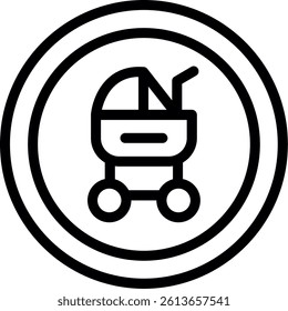 Paternity Leave Line Vector Icon Design