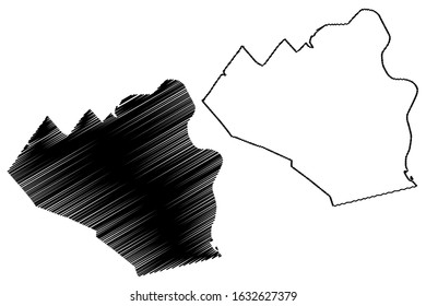 Paterson City, New Jersey (United States cities, United States of America, usa city) map vector illustration, scribble sketch City of Paterson map