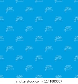 Path with arrow across labyrinth pattern vector seamless blue repeat for any use