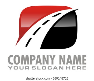 path asphalt road street highway vector logo