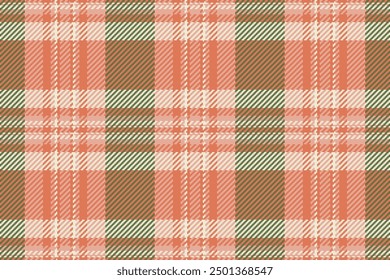 Path background seamless fabric, paint vector plaid tartan. Equal check textile pattern texture in red and light colors palette.