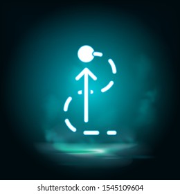 Path, business, strategy vector icon. Lighting blue smoke neon icon.