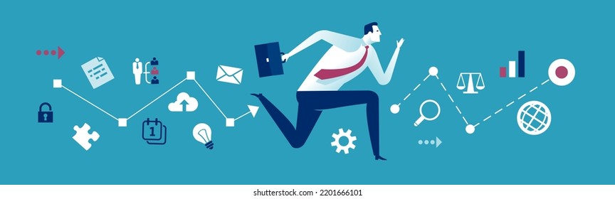 Path Business Success Business Vector Illustration Stock Vector Path Business Success Business Vector Illustration Stock Vector