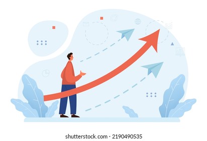 Path Concept. Life Course Or Business Way, Plan Or Strategy. New Opportunities And Self Development, Life Changing Decision. New Road To Destination. Flat Vector Illustration