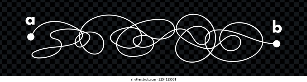 Path concept. Plans in real life. Point b and a. Find real way distance. Flat graphic vector illustrations isolated
