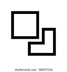 Path finder tool mini line, icon, background and graphic. The icon is black and white, linear  flat, vector, pixel perfect, minimal, suitable for web and print. 