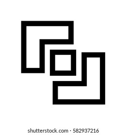 Path finder tool mini line, icon, background and graphic. The icon is black and white, linear  flat, vector, pixel perfect, minimal, suitable for web and print. 