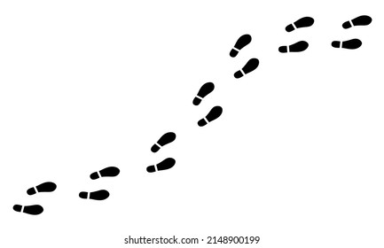 Path footprint step, vector icon Illustration. isolated on white background