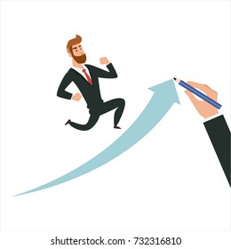Path to the goal. Business concept vector Template illustration 