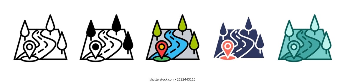Path Icon Multiple Vector Illustration