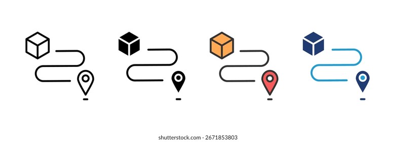 Path Icon Set Multiple Style Collection