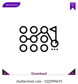 path icon vector . Best modern, simple, isolated, application ,job-resume icons, logo, flat icon for website design or mobile applications, UI / UX design vector format