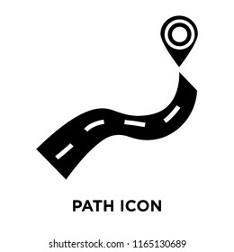 Path icon vector isolated on white background, Path transparent sign , navigation symbols