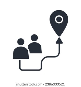 path icon. vector.Editable stroke.linear style sign for use web design,logo.Symbol illustration.