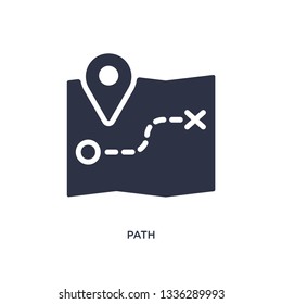 path isolated icon. Simple element illustration from strategy concept. path editable logo symbol design on white background. Can be use for web and mobile.
