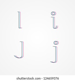 Path Letters I i J j