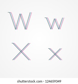 Path Letters W w X x