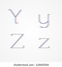 Path Letters Y y Z z