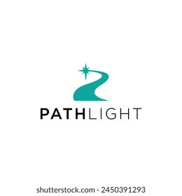 Path light logo icon vector