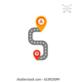 Path on Road Vector Icon