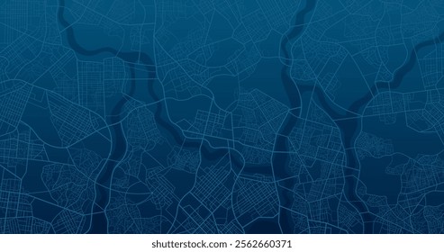 The path from a point to the intended goal, destinations, signs. roads throughout map. Navigation mapping technology for obtaining data on distance and turns of the path. Editable vector illustration