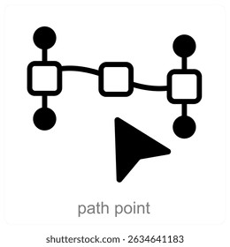 path point vector icon concept design