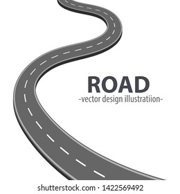 Path road vector design illustration isolated on white background