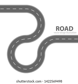 Path road vector design illustration isolated on white background