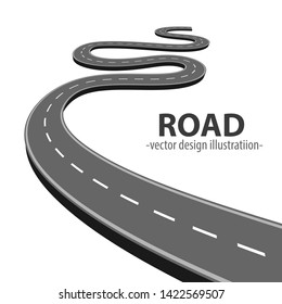 Path road vector design illustration isolated on white background